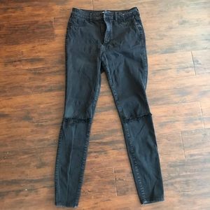 Abercrombie & Fitch black ripped jeans